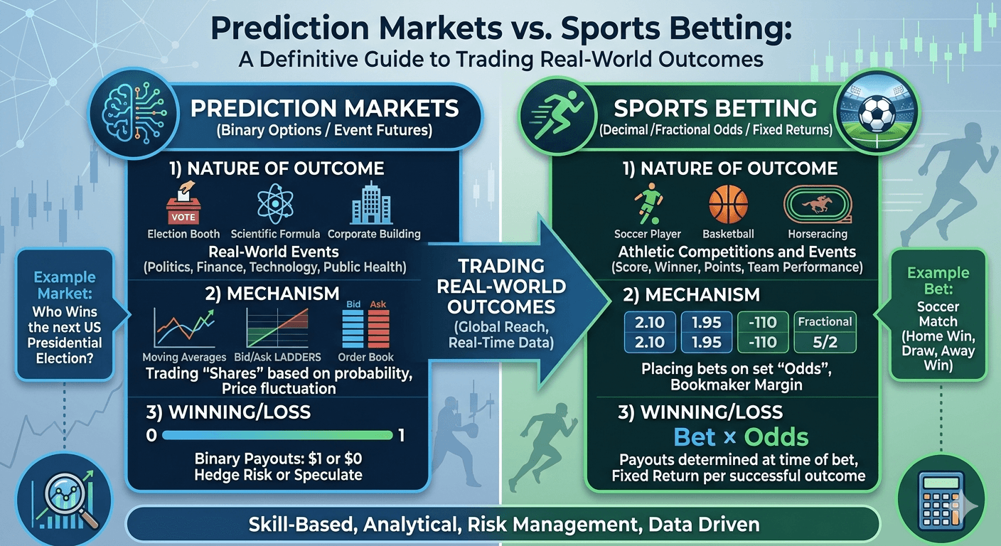 Prediction Markets vs. Sports Betting: A Definitive Guide to Trading Real-World Outcomes